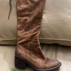 Born Brown Suede Over The knee